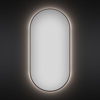 Зеркало Wellsee 7 Rays’ Spectrum 40х80 с подсветкой, черное матовое