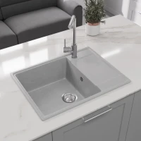 Мойка кухонная Domaci Палермо PR-650-003 серая Мойка кухонная Domaci Палермо PR-650-003 серая