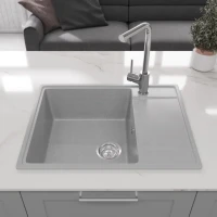 Мойка кухонная Domaci Палермо PR-650-003 серая Мойка кухонная Domaci Палермо PR-650-003 серая