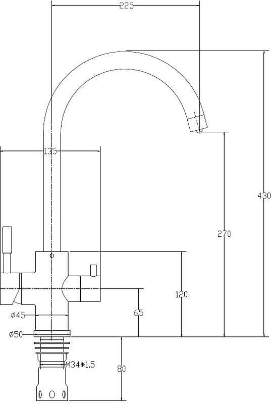 Смеситель для кухни ESKO K22 хром