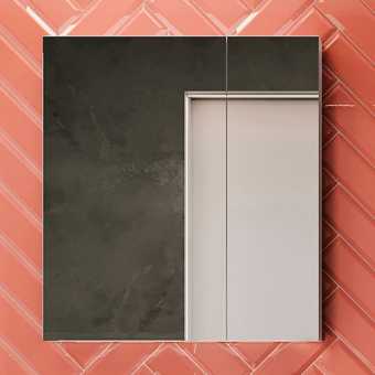 Зеркало-шкаф STWORKI Копенгаген 70 белое, навесное, прямоугольное, в современном стиле