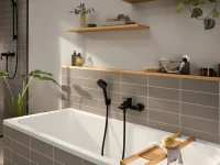 Смеситель для ванны с душем Hansgrohe Rebris E 72450670 черный матовый Смеситель для ванны с душем Hansgrohe Rebris E 72450670 черный матовый