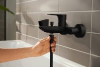 Смеситель для ванны с душем Hansgrohe Rebris E 72450670 черный матовый