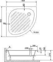 Поддон для душа RGW B/CL-S-A 16180499-51