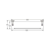 Полка Rose RG11 RG1119 50 см, хром