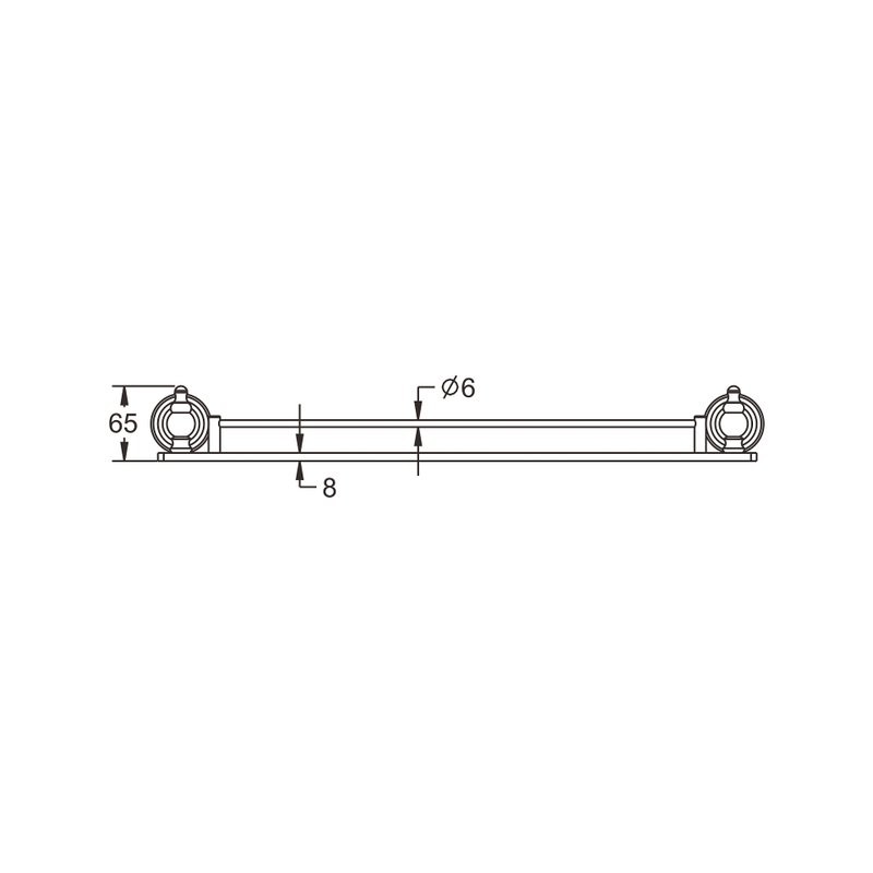 Полка Rose RG11 RG1119 50 см, хром