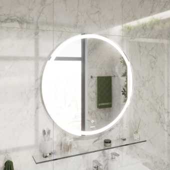 Зеркало круглое STWORKI Мальмё 77 с подсветкой, сенсор на зеркале, круглое, настенное, российское