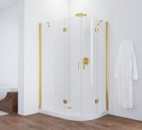 Душевой уголок Vegas Glass AFS-F 120*110 09 01 L профиль золото, стекло прозрачное