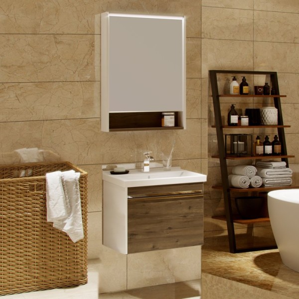 Мебель для ванной комнаты AQUATON Капри 60 таксония темная, подвесная