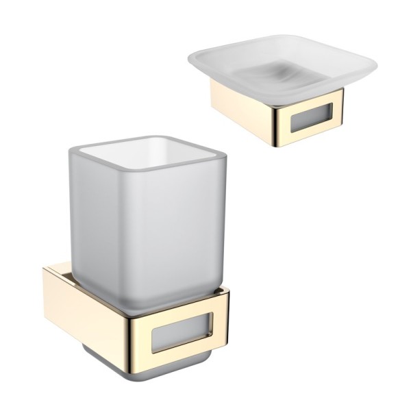 Набор Стакан Boheme Q 10944-G + Мыльница 10943-G