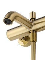 Смеситель для ванны с душем Wonzon & Woghand Stick WW-88639017-BG брашированное золото
