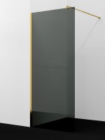 Душевая перегородка Wasserkraft Rur 30W 120 см, профиль глянцевое золото, стекло тонированное