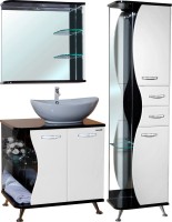 Тумба с раковиной Bellezza Рио 70 L, черно-белая