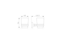 Стакан Wonzon & Woghand WW-8921-DG темное золото