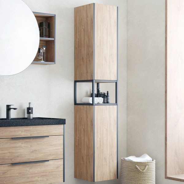 Шкаф-пенал для ванной Corozo Форест VN 35 подвесной, сонома