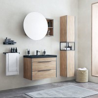 Шкаф-пенал для ванной Corozo Форест VN 35 подвесной, сонома