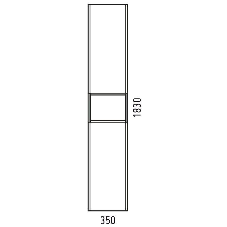 Шкаф-пенал для ванной Corozo Форест VN 35 подвесной, сонома