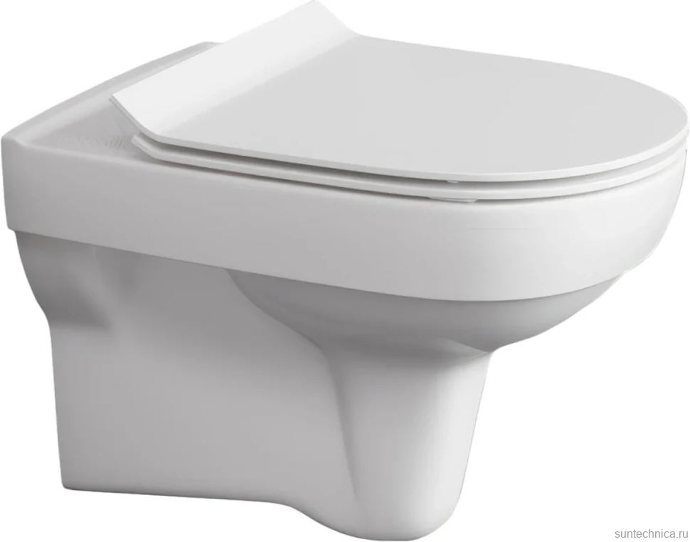 Комплект Унитаз подвесной Cersanit City Clean On DPL EO slim + Инсталляция TECE Now 9400412 4 в 1 с кнопкой смыва