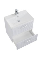 Тумба с раковиной BelBagno Due 50 ручки белые, bianco lucido