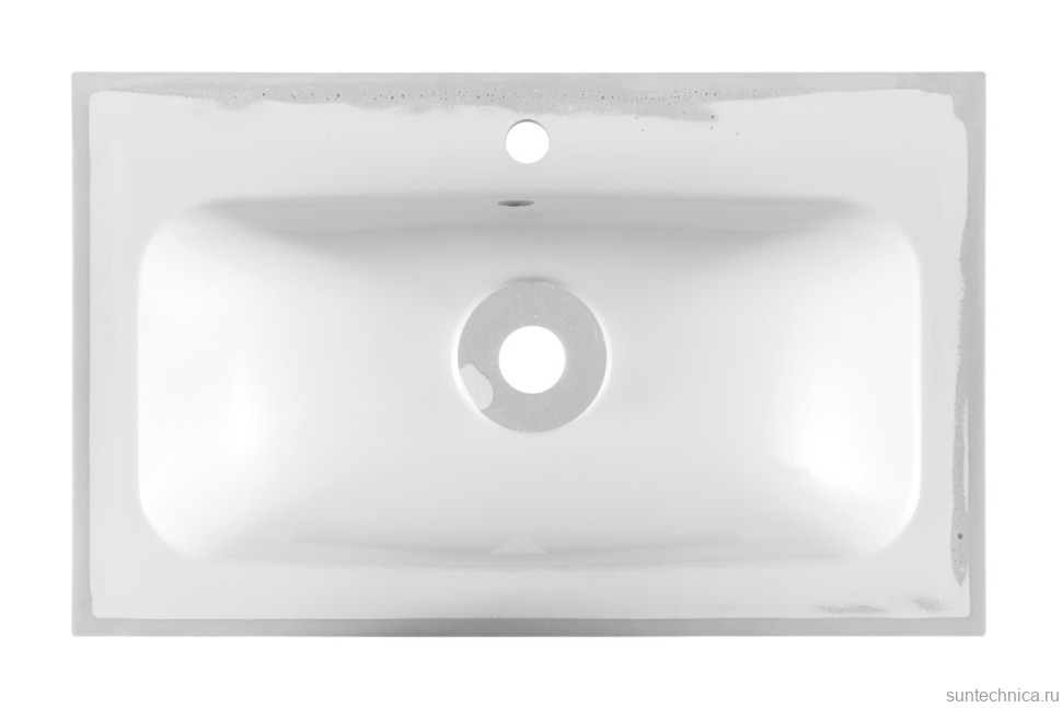 Тумба с раковиной Aquanet Арт 75 подвесная, белая матовая