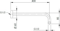 Кронштейн для верхнего душа Remer 343L40 40 см