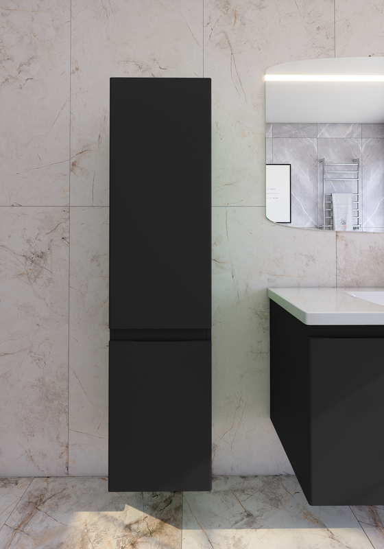 Шкаф-пенал для ванной Caprigo Forte 35 R черный