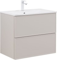 Тумба под раковину без столешницы Aquanet Арт 75 подвесная, бежевая