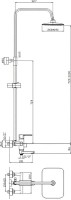 Душевая стойка Haiba HB2402 хром