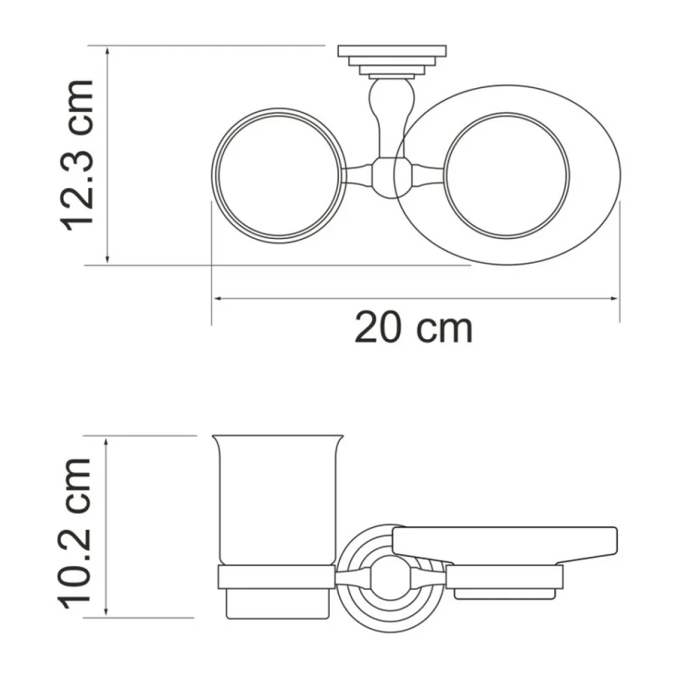 Набор Стакан Wasserkraft Ammer K-7026 + Дозатор K-7089