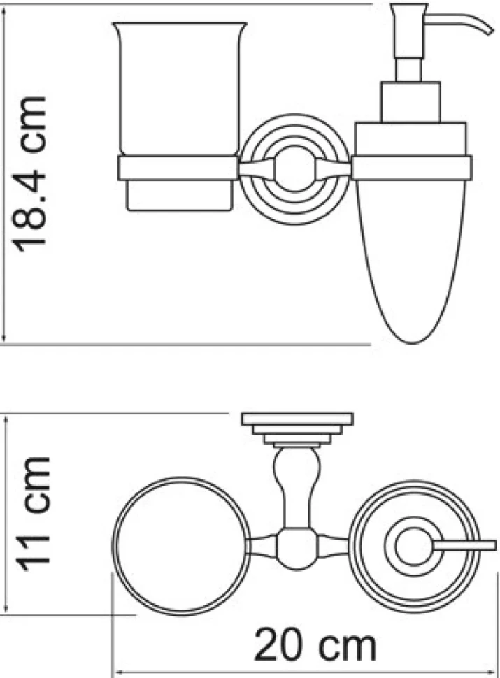 Набор Стакан Wasserkraft Ammer K-7026 + Дозатор K-7089
