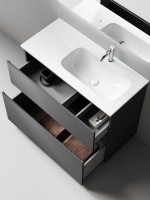 Тумба с раковиной Sancos Folk Floor 100 правая напольная, grey soft, раковина CN7015