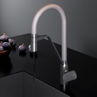 Смеситель для кухни AM.PM Like F8007825 с гибким изливом, серый