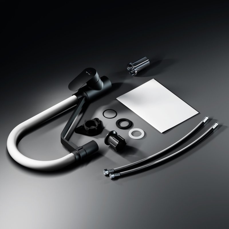 Смеситель для кухни AM.PM Like F8007825 с гибким изливом, серый