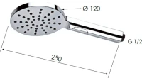 Душевая лейка Remer 318MPX Душевая лейка Remer 318MPX