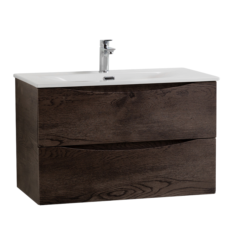 Тумба под раковину BelBagno Marino-cer-n 90 подвесная, rovere nature grigio
