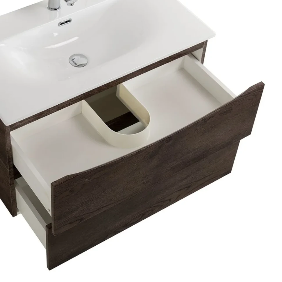 Тумба под раковину BelBagno Marino-cer-n 90 подвесная, rovere nature grigio