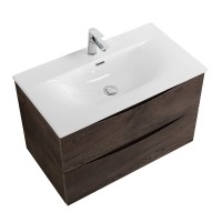 Тумба под раковину BelBagno Marino-cer-n 90 подвесная, rovere nature grigio