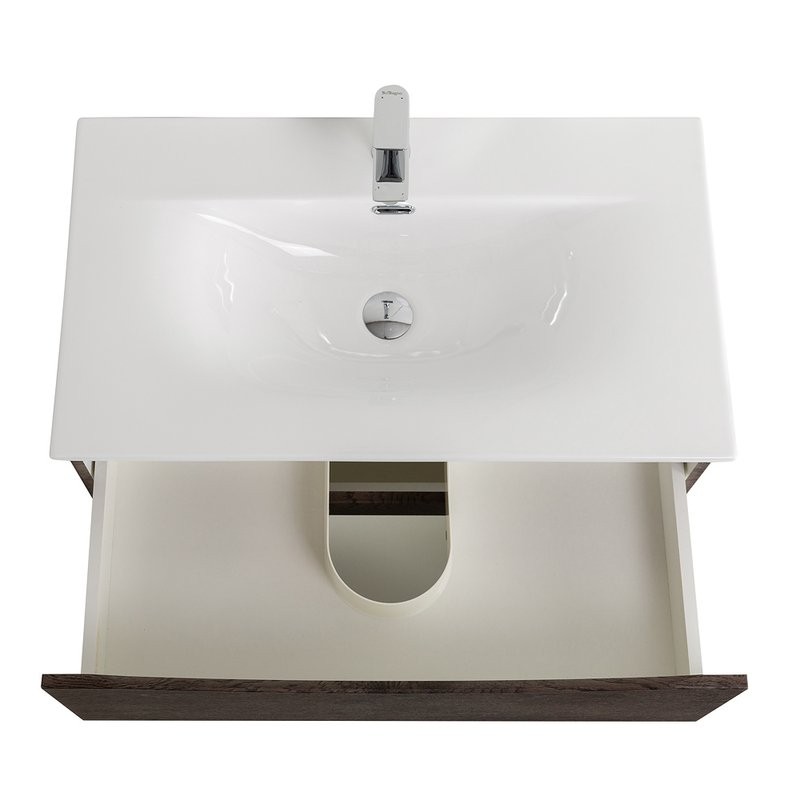 Тумба под раковину BelBagno Marino-cer-n 90 подвесная, rovere nature grigio