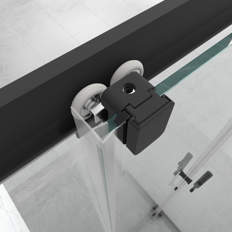 Душевой уголок Triton Фикс Блэк Щ0000077398 90х90 см с поддоном, профиль черный матовый