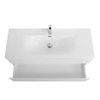 Тумба с раковиной BelBagno Marino-cer-n 120 подвесная, bianco lucido