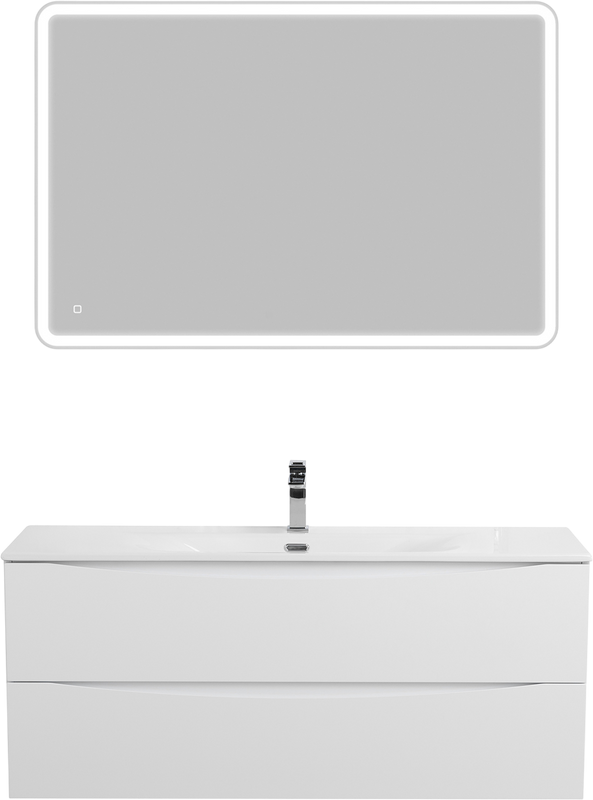 Тумба с раковиной BelBagno Marino-cer-n 120 подвесная, bianco lucido