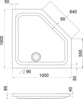 Поддон для душа Triton ПД29 100х100
