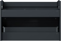 Тумба под раковину со столешницей Allen Brau Infinity 85 2 ящика, матовый антрацит, столешница бежевая