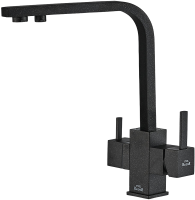 Смеситель для кухни Zorg Steel Hummer SH 905 BLACK черный металлик