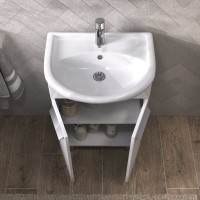 Тумба под раковину без столешницы Vigo Hoska 55 2 дверцы, белая