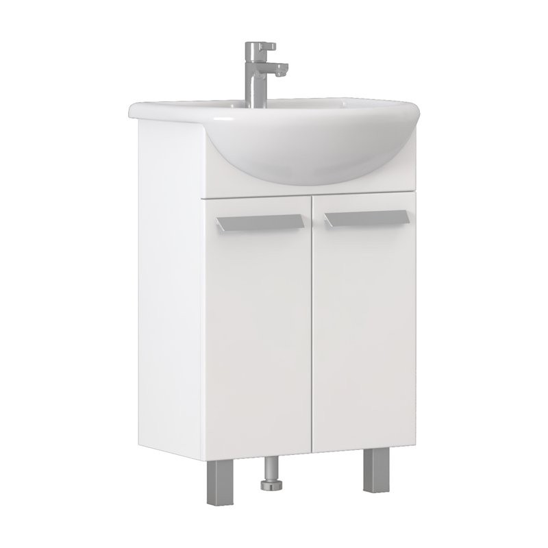 Тумба под раковину без столешницы Vigo Hoska 55 2 дверцы, белая