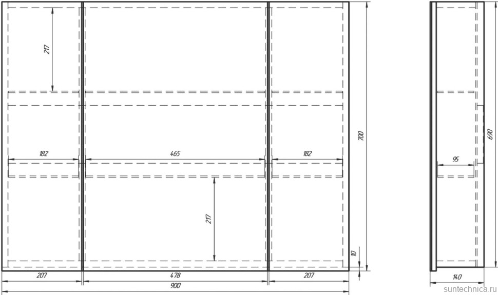 Зеркало-шкаф Dreja Almi 90