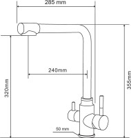 Смеситель для кухни Orange Boni M15-008ni никель