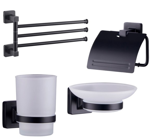 Набор Мыльница Fashun A26 A2602-7 + Стакан A26-7 A2606-7 + Держатель A2603-7 + Полотенцедержатель A2613-7