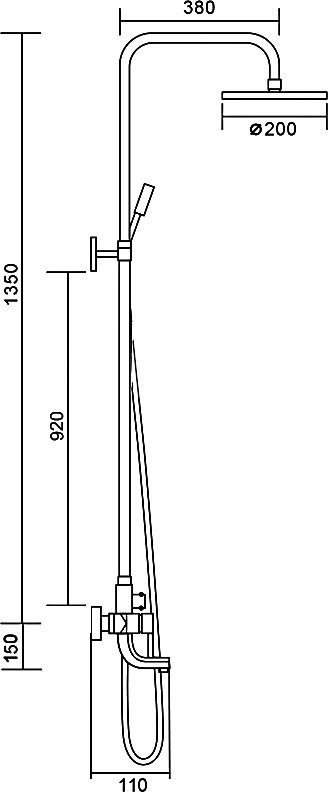 Душевая стойка Frap F2418